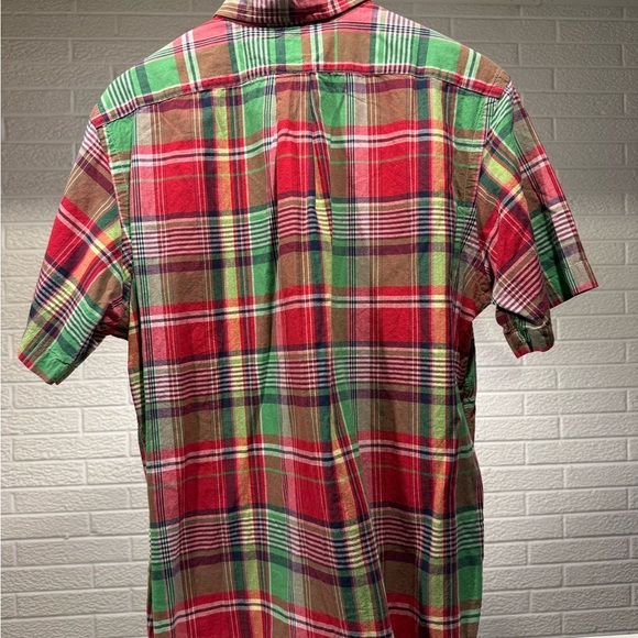 Ralph Lauren Red and Green Plaid Men's Shirt - Picture 3 of 4